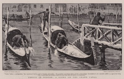 Venetië in de Winter, een Scène aan het Canal Grande door Frank Dadd
